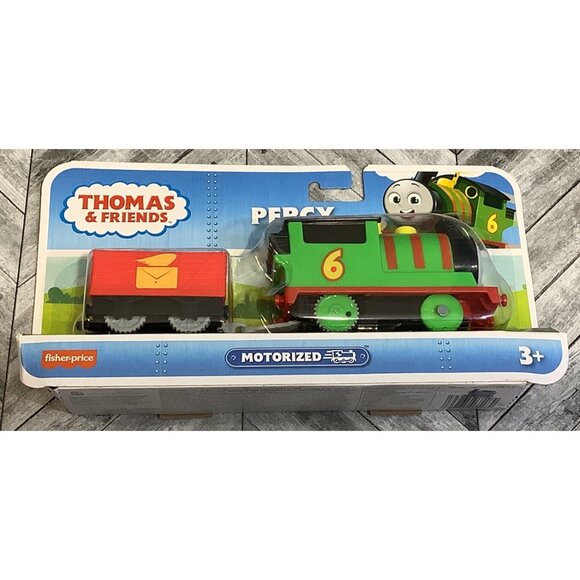 Thomas & Friends Motorized Percy Engine With Mail Car Percy - Picture 3 of 5